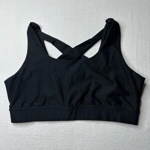 Energy Zone Black Crisscross Back Sports Bra Women's Plus Size 1X Athletic